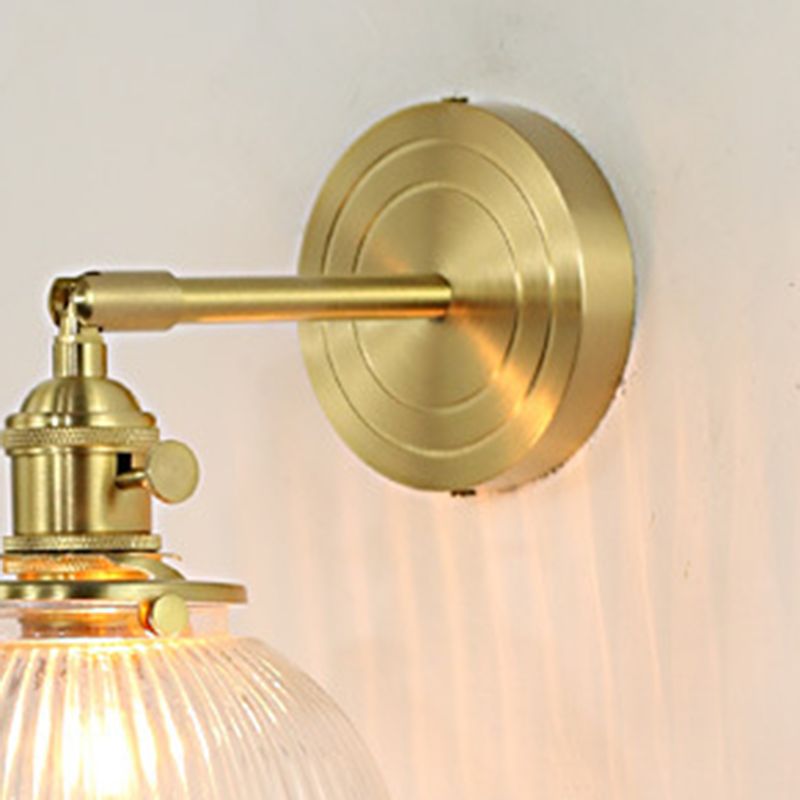 Hailie Design Bol/Bloem LED Wandlamp Metaal/Glas Goud Slaap/Woon/Badkamer