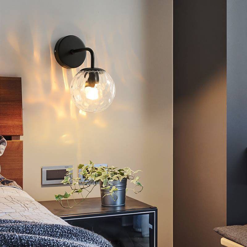 Valentina Moderne Design Wastafel LED Wandlamp Zwart/Goud Metaal/Glas Slaapkamer/Eetkamer/Woonkamer