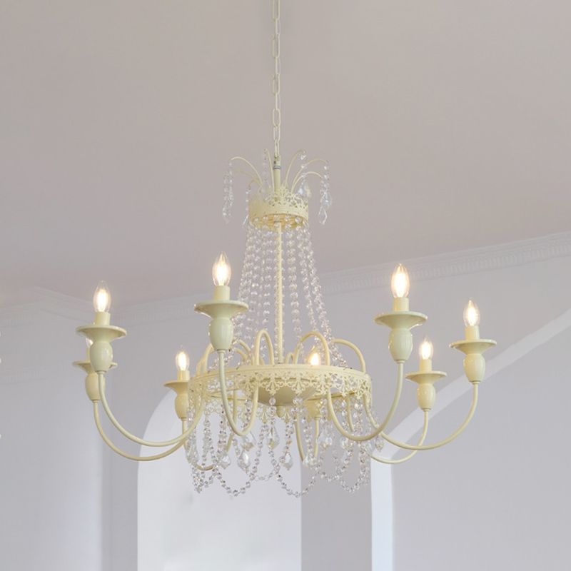 Silva Vintage LED Hanglamp Wit Metaal/Glas Slaapkamer/Woonkamer