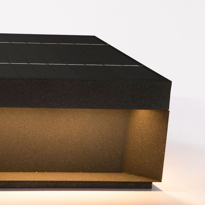 Riley Moderne LED Buitenlamp Zwart/Gouden Metaal Tuin/Stoeprand/Balkon