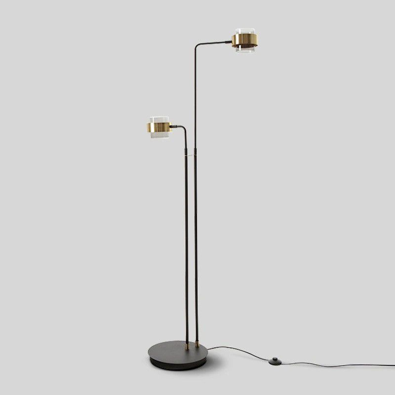 Salgado Moderne LED Vloerlamp Metaal/Glas Zwart Slaap/Woon/Eetkamer