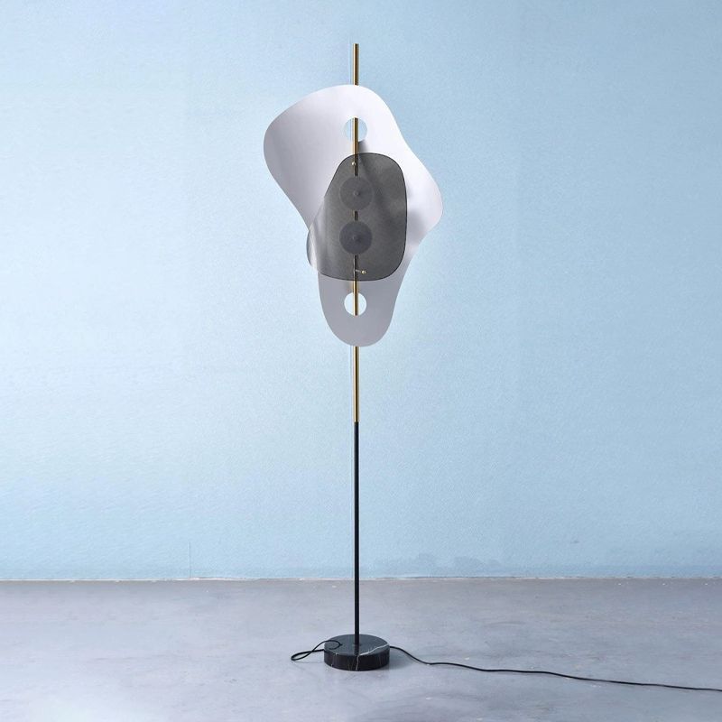Salgado Moderne Onregelmatige LED Vloerlamp Metaal Zwart/Wit Slaap/Woon/Eetkamer