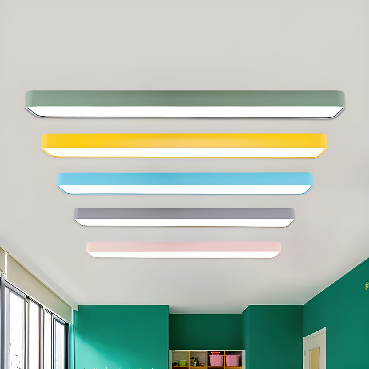 Edge Moderne Design LED Plafondlamp Wit/Roze Kinder/Slaapkamer Metaal&Acryl