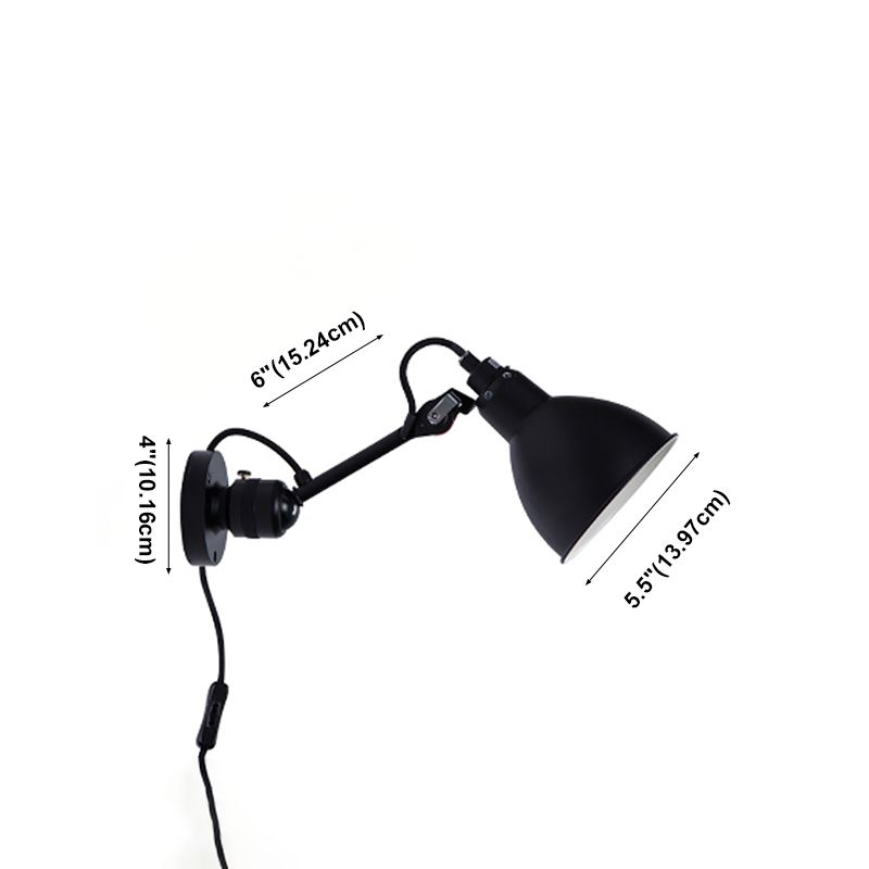 Brady Minimalistische Wandlamp Metaal Zwart Slaapkamer/Woonkamer