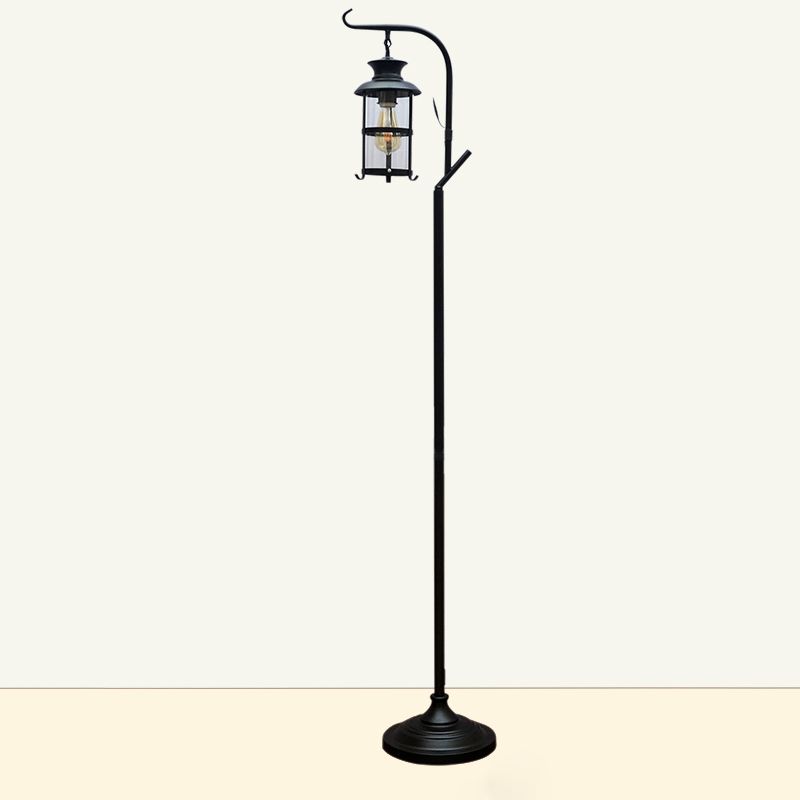 Alessio Retro LED Vloerlamp Zwart&Wit Slaap/Woonkamer Metaal&Glass