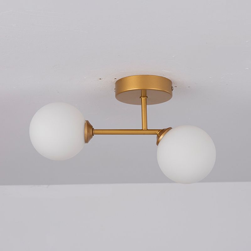 Valentina Moderne Bol LED Plafondlamp Metaal/Gals Zwart/Goud Slaap/Woon/Eetkamer