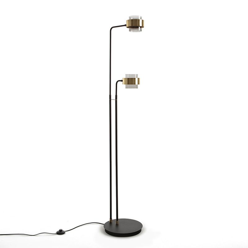 Salgado Moderne LED Vloerlamp Metaal/Glas Zwart Slaap/Woon/Eetkamer