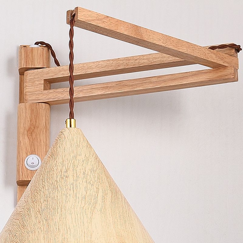 Ozawa Verstelbare Design LED Wandlamp Hout/Metaal Walnoot Woonkamer/Slaapkamer