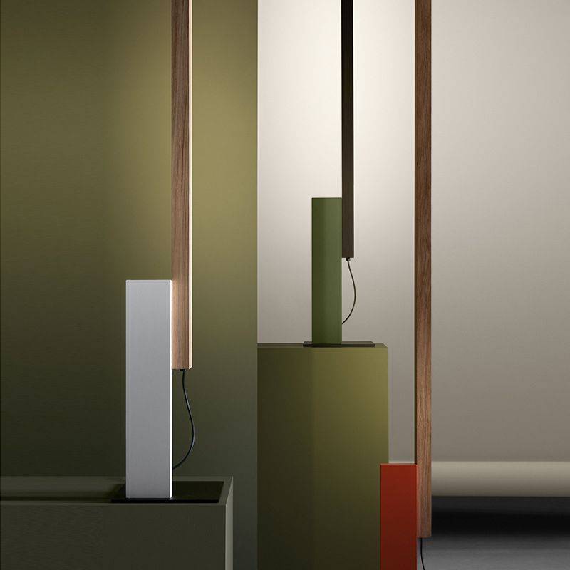 Edge Moderne Lineaire LED Vloerlamp Wit/Blauw/Groen/Rood Woon/Slaapkamer Hout&Metaal&Acryl