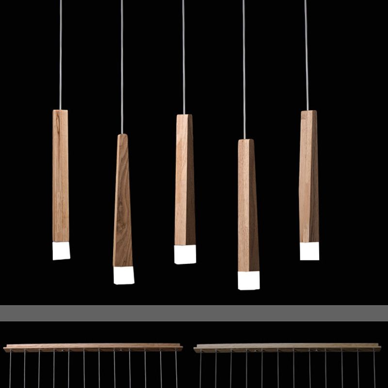 Ozawa Moderne Design LED Hanglamp Hout Acryl Woonkamer Keuken