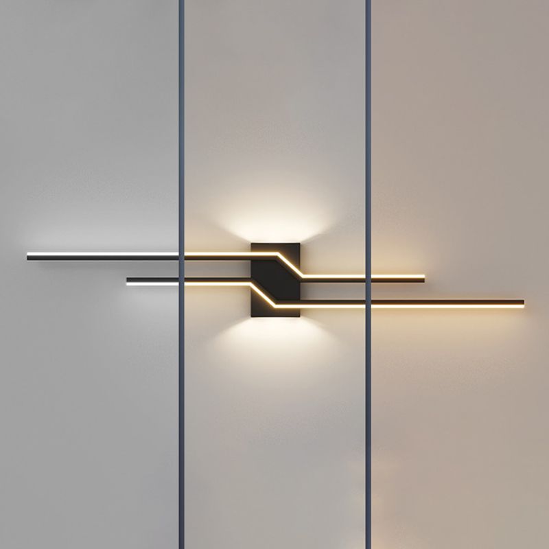Alana Industriele LED Wandlamp Zwart/Wit Metaal Woon/Slaapkamer