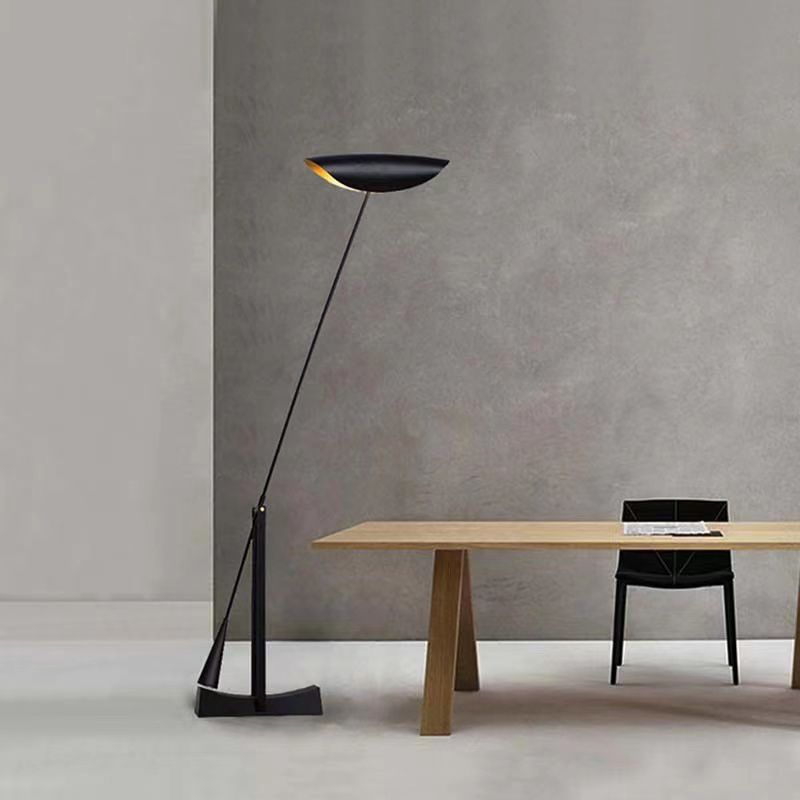 Carins Moderne Design Kom LED Vloerlamp Zwart Metaal Woonkamer
