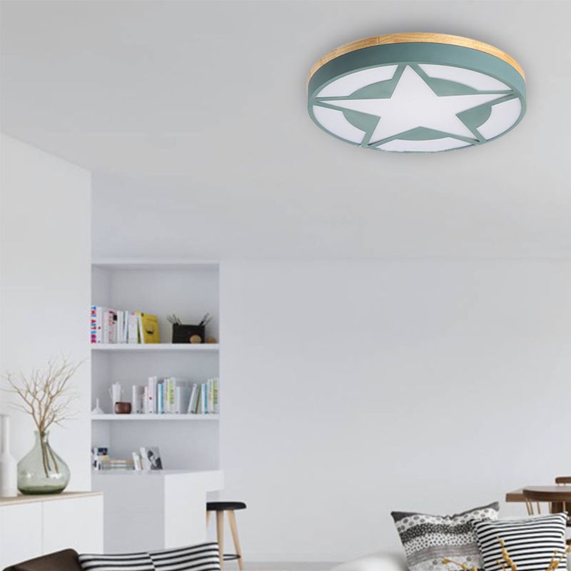 Quinn Moderne Design LED Plafondlamp Hout Acryl Woonkamer Keuken
