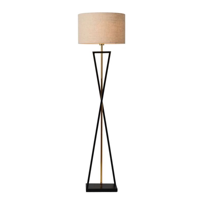 Eryn Retro Cilinder Driepoot Vloerlamp Metalen Stof Multi Kleur Slaapkamer/Woonkamer