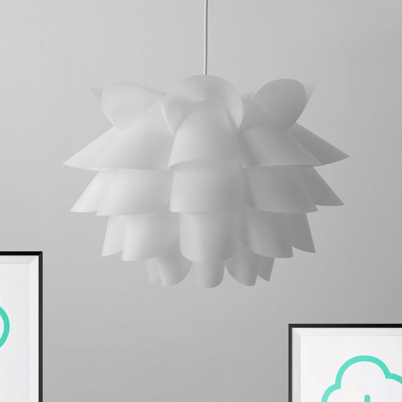 Cairns Scandinavische Bloem LED Hanglamp Wit/Acryl Slaapkamer