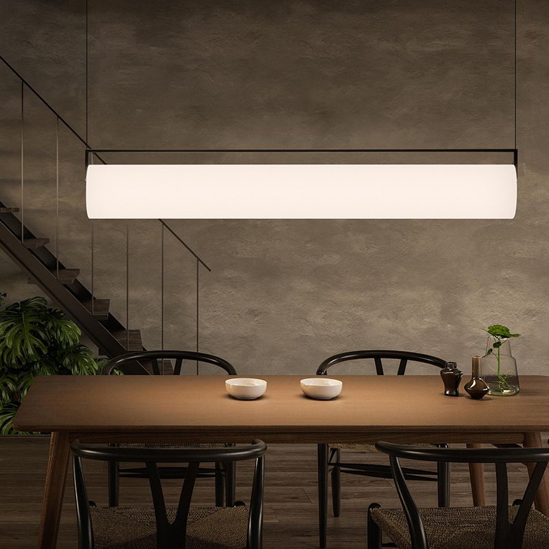 Edge Desinger Cylindrical Shape Linear Pendant Light, 36.6"/48"