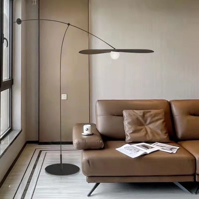 Carins Moderne Design LED Vloerlamp Zwart/Goud Metaal/Glas