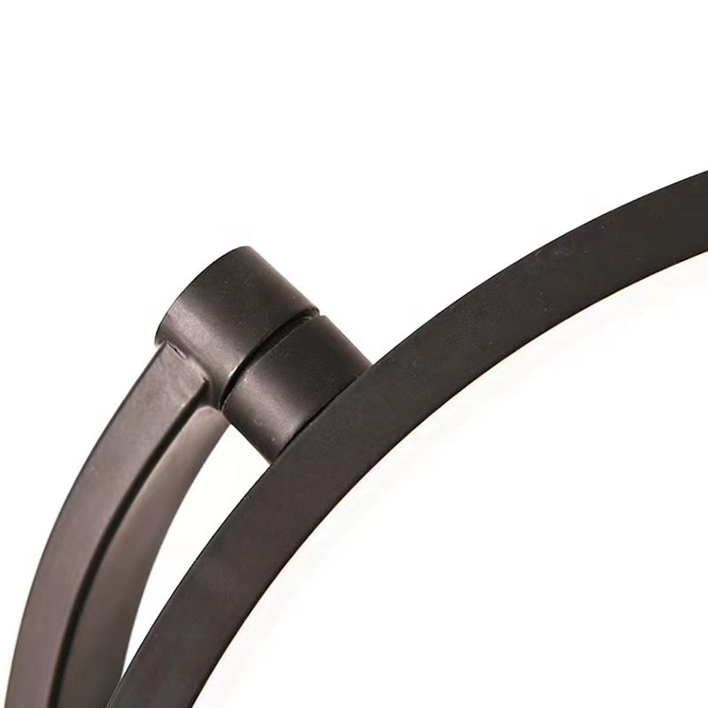 Salgado Moderne Ronde LED Vloerlamp Zwart/Goud Metaal Slaap/Woon/Eetkamer