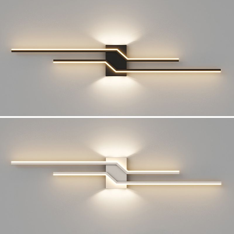 Alana Industriele LED Wandlamp Zwart/Wit Metaal Woon/Slaapkamer