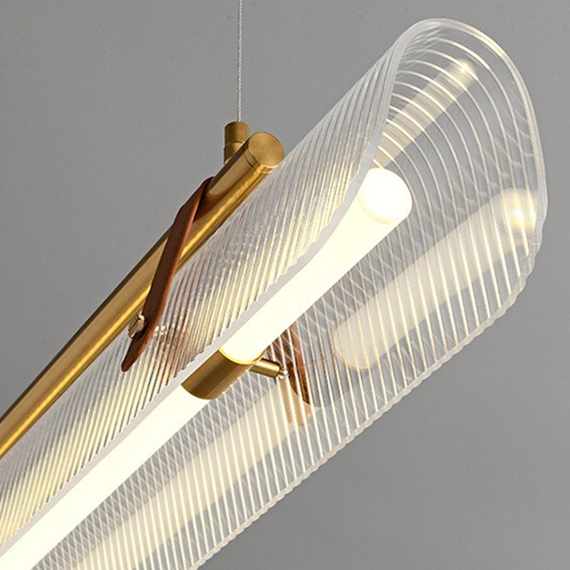 Edge Industriele LED Hanglamp Zwart/Goud Acryl Metaal Woon/Slaapkamer