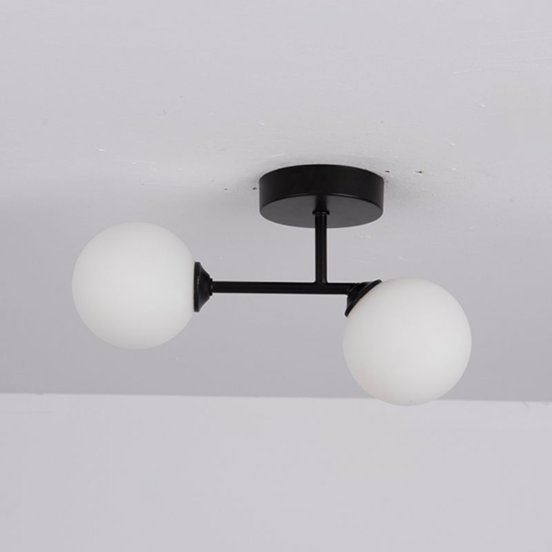 Valentina Moderne Bol LED Plafondlamp Metaal/Gals Zwart/Goud Slaap/Woon/Eetkamer
