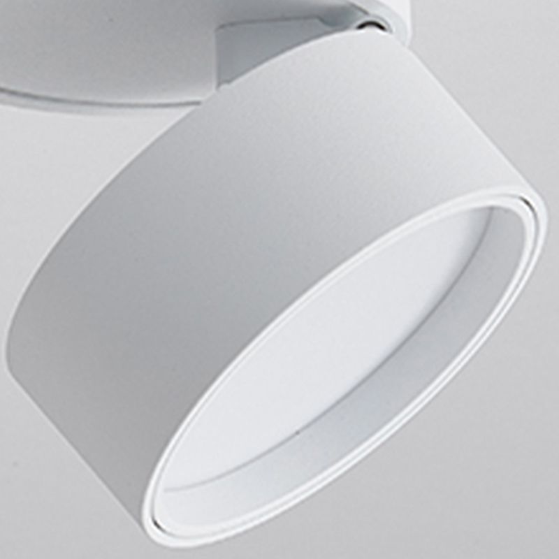 Novak Moderne LED Plafondlamp zwart/Wit Metaal Slaapkamer/Woonkamer