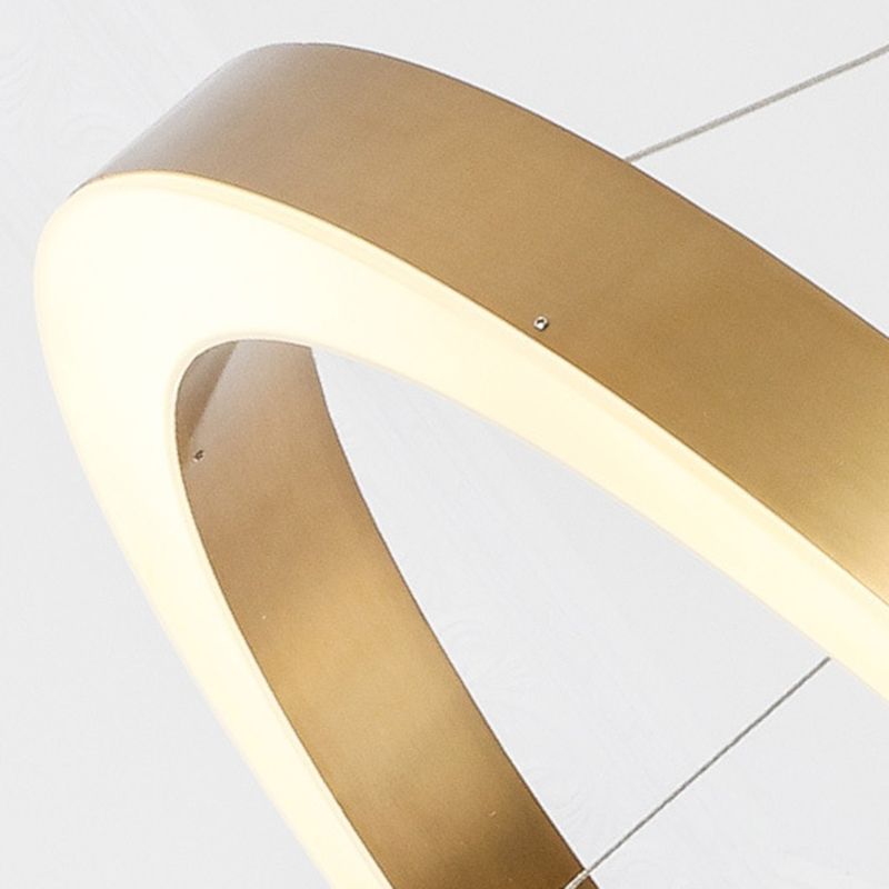 Arisha Moderne Ring Metalen Hanglamp, Woonk/Eetk/Slaapkamer, Goud