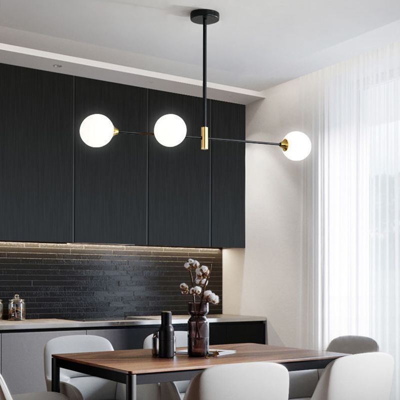 Valentina Design Hanglamp Metaal/Glas Zwart Eetkamer/Slaapkamer