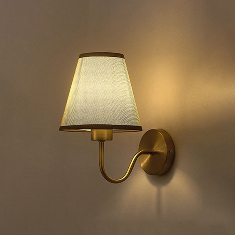 Eryn Nordic Wandlamp Zwart/Wit/Koffie/Flaxen Stof/Metaal Slaapkamer/Eetkamer/Woonkamer