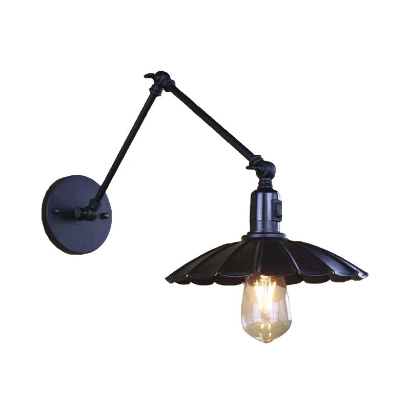 Brady Creatieve Geplooide LED Wandlamp Zwart/Wit Metaal Binnen