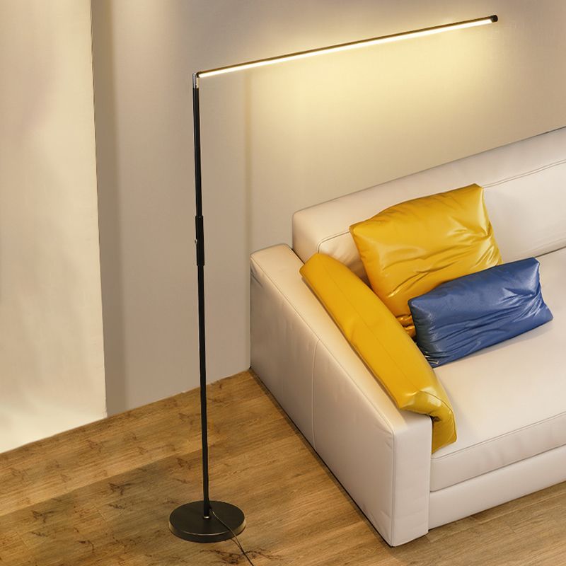 Edge Industriele LED Vloerlamp Zwart/Wit Woon/Slaapkamer Metaal&Acryl
