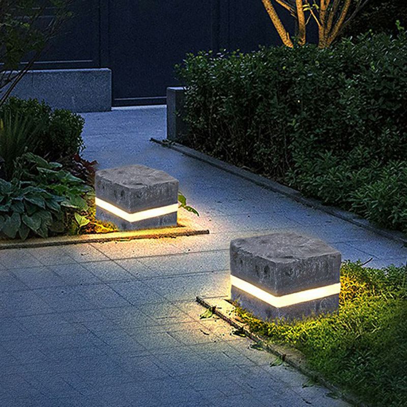 Pena Moderne LED Buitenlamp Zwart Metaal/Hars Tuin/Stoeprand/Balkon