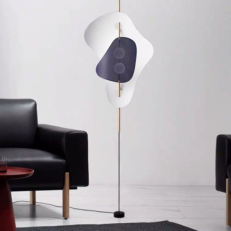 Salgado Moderne Onregelmatige LED Vloerlamp Metaal Zwart/Wit Slaap/Woon/Eetkamer