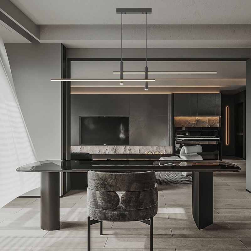 Edge Industriele LED Hanglamp Zwart/Goud Metaal Woon/Slaapkamer Eettafel