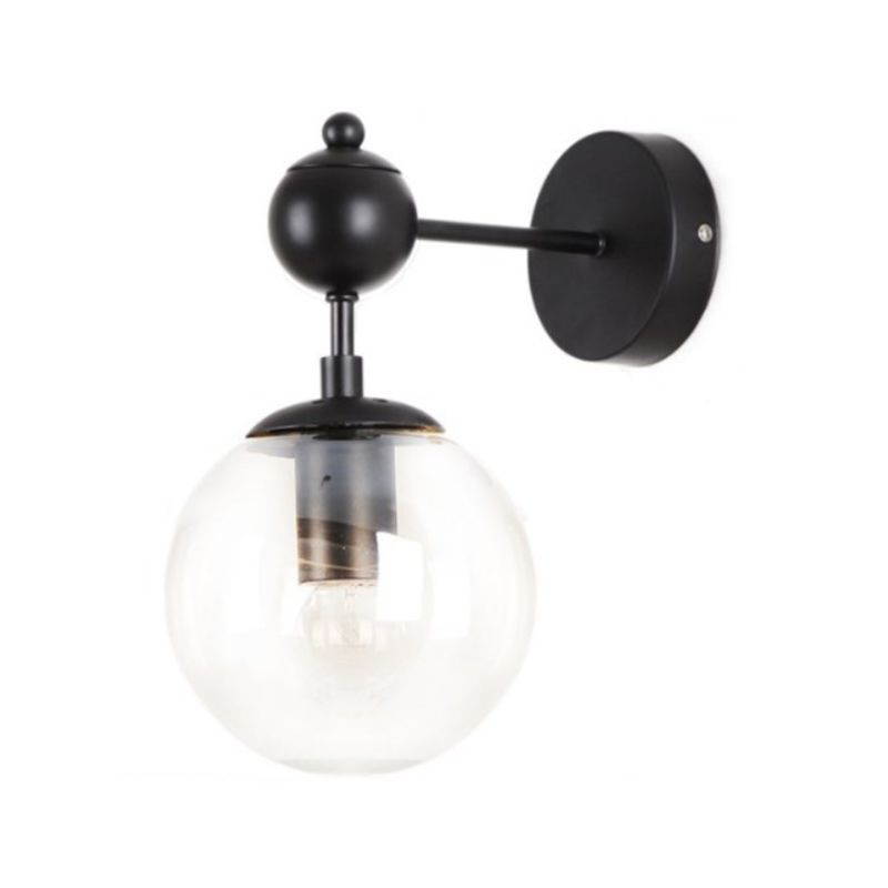 Valentina Moderne Bol LED Wandlamp Metaal/Glas Zwart/Goud Slaap/Woon/Badkamer