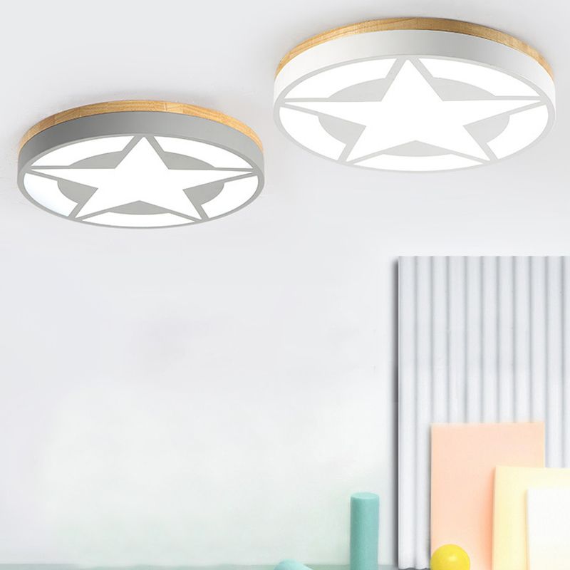 Quinn Moderne Design LED Plafondlamp Hout Acryl Woonkamer Keuken