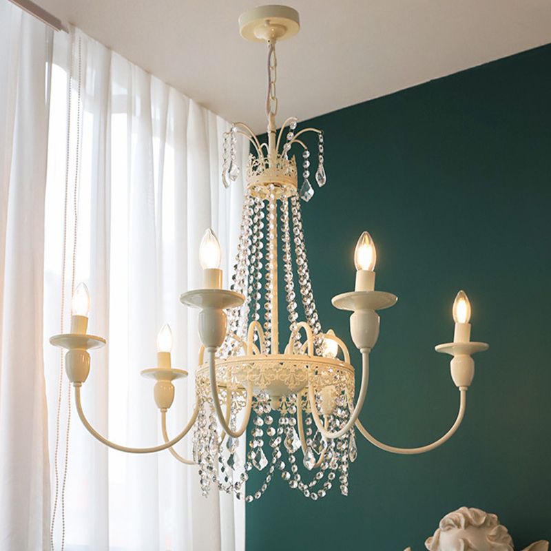 Silva Vintage LED Hanglamp Wit Metaal/Glas Slaapkamer/Woonkamer