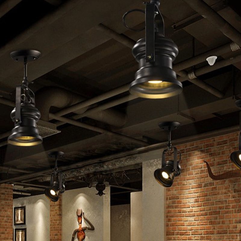 Alessio Industriele LED Plafondlamp Zwart Woon/Slaapkamer Metaal
