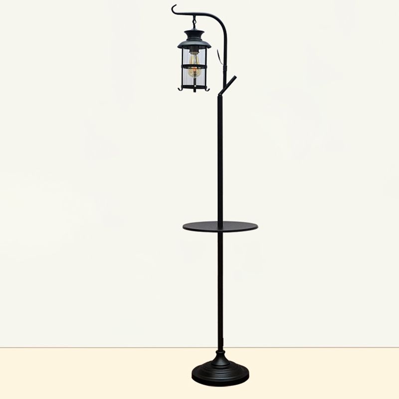 Alessio Retro LED Vloerlamp Zwart&Wit Slaap/Woonkamer Metaal&Glass