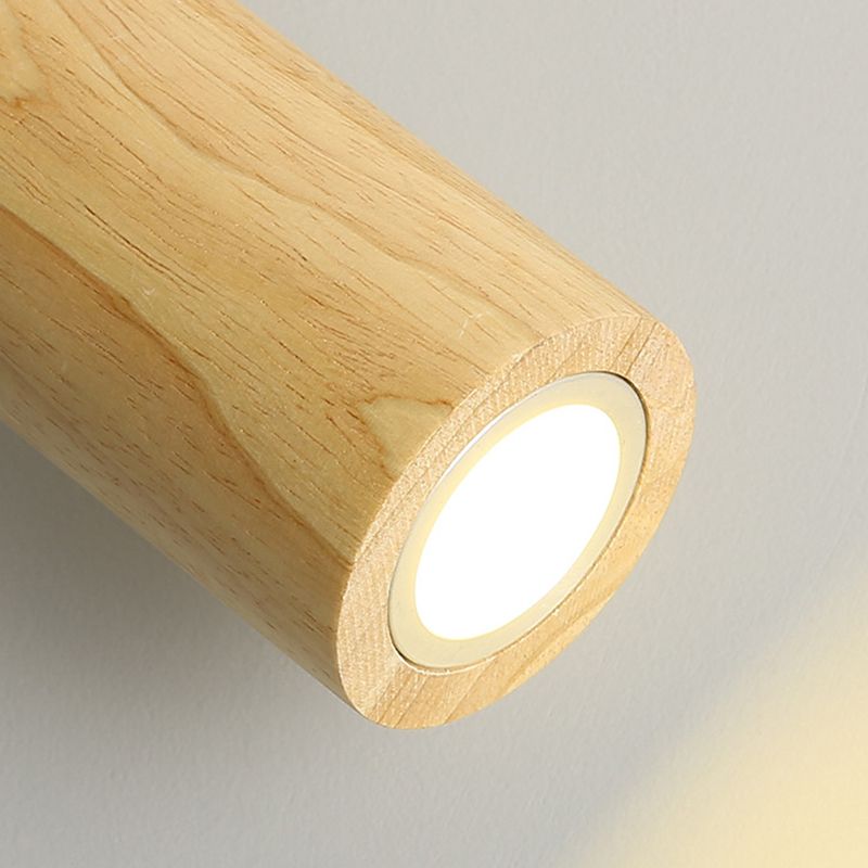 Ozawa Moderne LED Plafondlamp Verstelbaar Hout Metaal/Hout Woonkamer