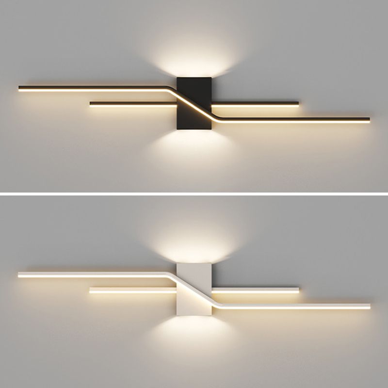 Alana Industriele LED Wandlamp Zwart/Wit Metaal Woon/Slaapkamer