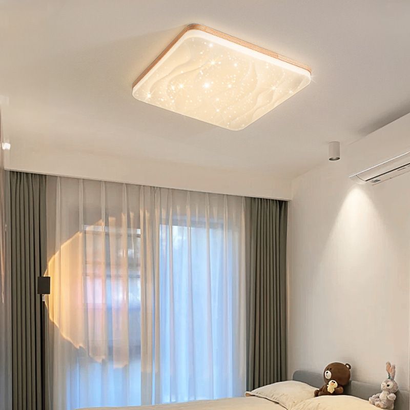 Ozawa Moderne LED Plafondlamp Hout Acryl Slaapkamer/Studiezaal