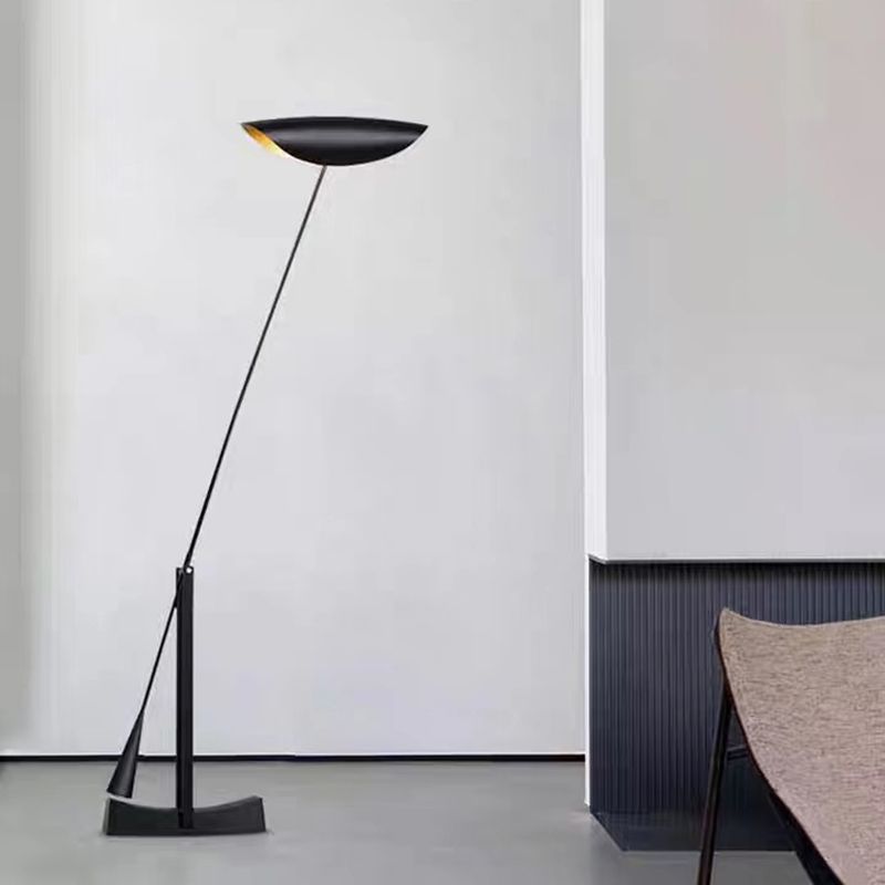 Carins Moderne Design Kom LED Vloerlamp Zwart Metaal Woonkamer