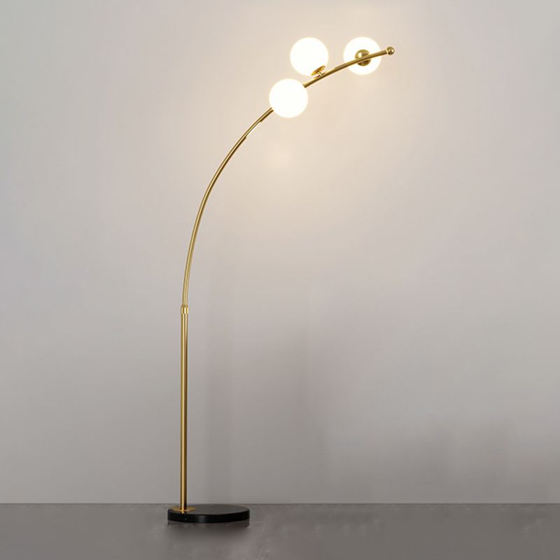 Valentina Moderne Boog Multi Head Bellen Vloerlamp Zwart/Goud Slaapkamer/Woonkamer