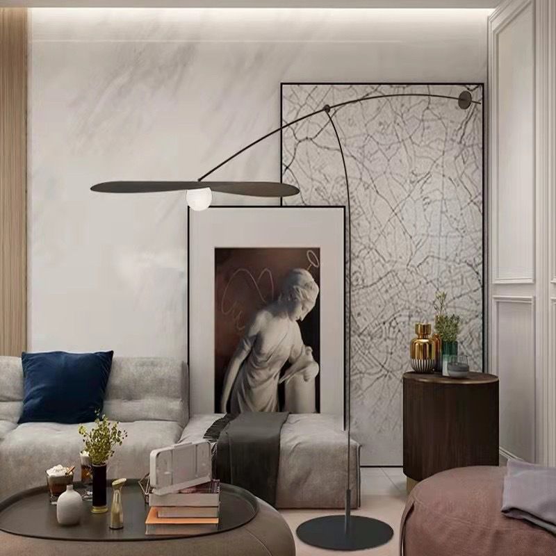 Carins Moderne Design LED Vloerlamp Zwart/Goud Metaal/Glas