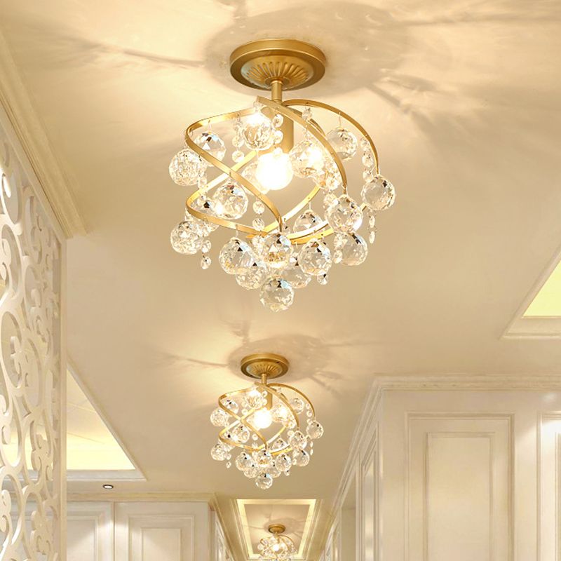Valentina Vintage Design Luxe LED Plafondlamp Crystal Woonkamer