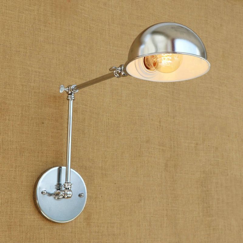 Brady Minimalistische Koepel LED Wandlamp Zilver Metaal Binnen