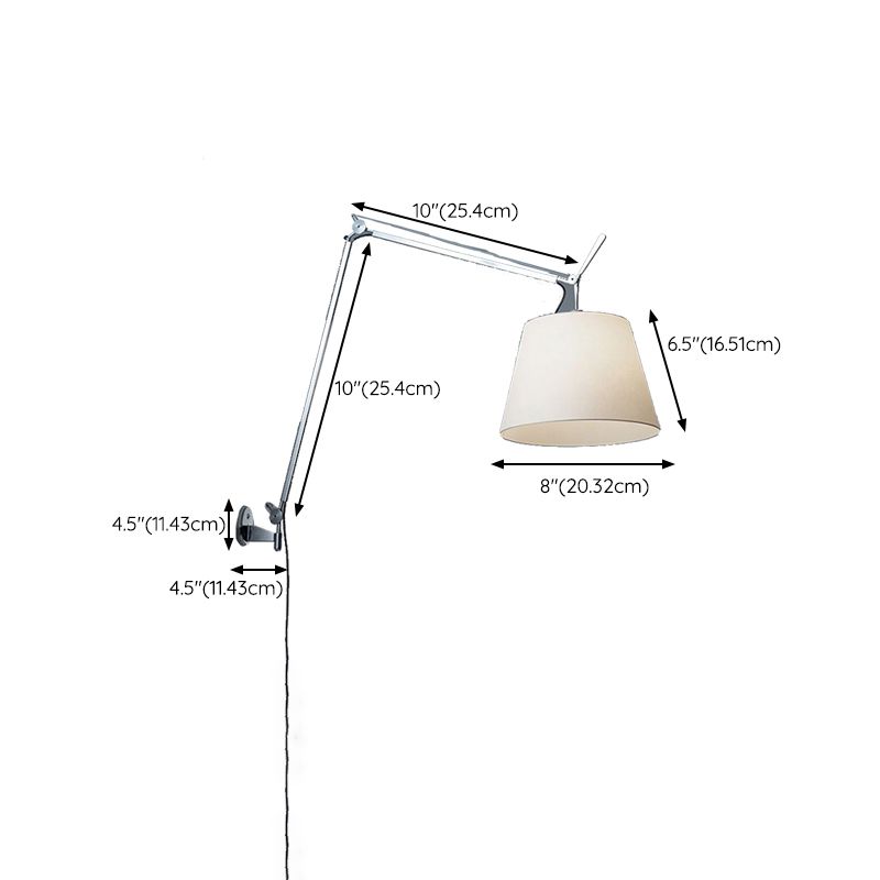 Brady Moderne Koepel LED Wandlamp Wit Metaal/Bekleed Slaapkamer