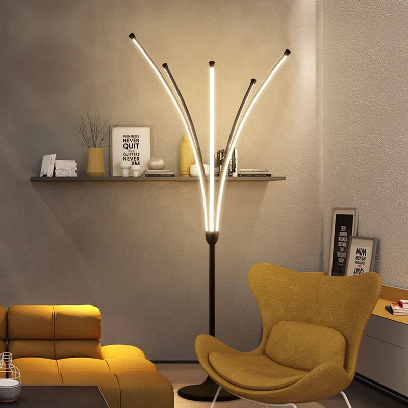 Edge Minimalistische Design LED Vloerlamp Zwart Woon/Slaapkamer Metaal&Acryl