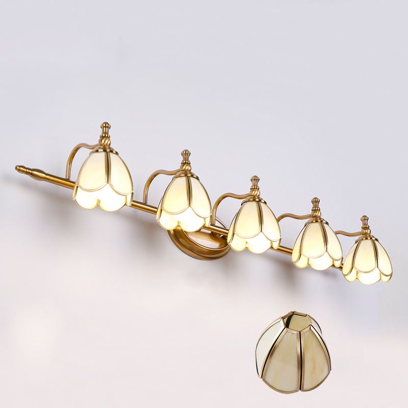 Félicie Design Bloem LED Wandlamp Metaal/Glas Geel/Wit Slaap/Woon/Badkamer